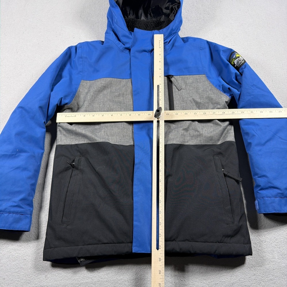 686 Smarty Jacket Kids Large 3-in-1 Ski Snow Winter Coat Blue Gray Black Gorp - Picture 2 of 11